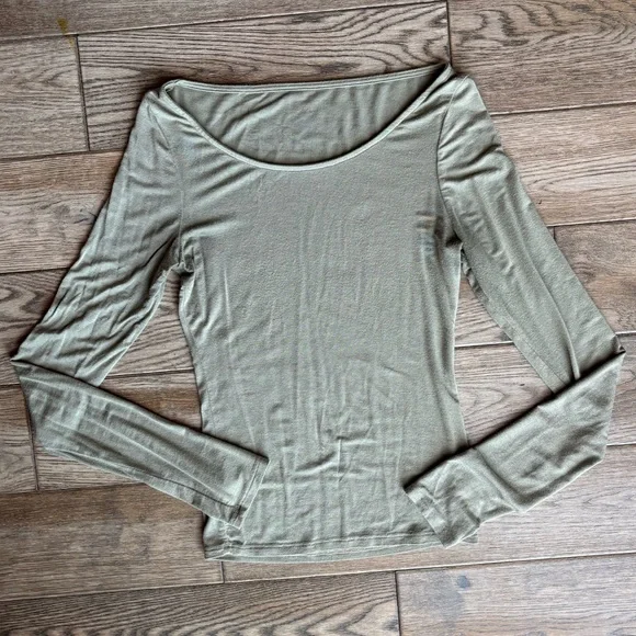 Joah Brown BOATNECK LONG SLEEVE Sage S/M - Picture 7 of 9